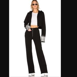 The Manhattan High Waisted Trouser in Jet Black